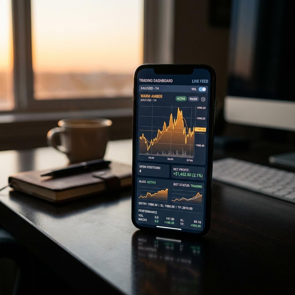 Panel interactivo de la plataforma de trading algorítmico con IA Circerve AI